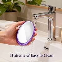 Wsiones Crystal Hair Eraser for Women & Men - Reusable Painless Magic Hair Remover Exfoliator for Arms Legs Back (Deep Purple)