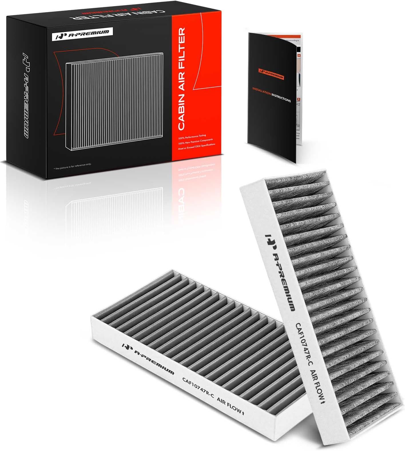 2-PC Cabin Air Filter with Activated Carbon Compatible with Jeep Liberty 2008-2012 & Dodge Nitro 2007-2011