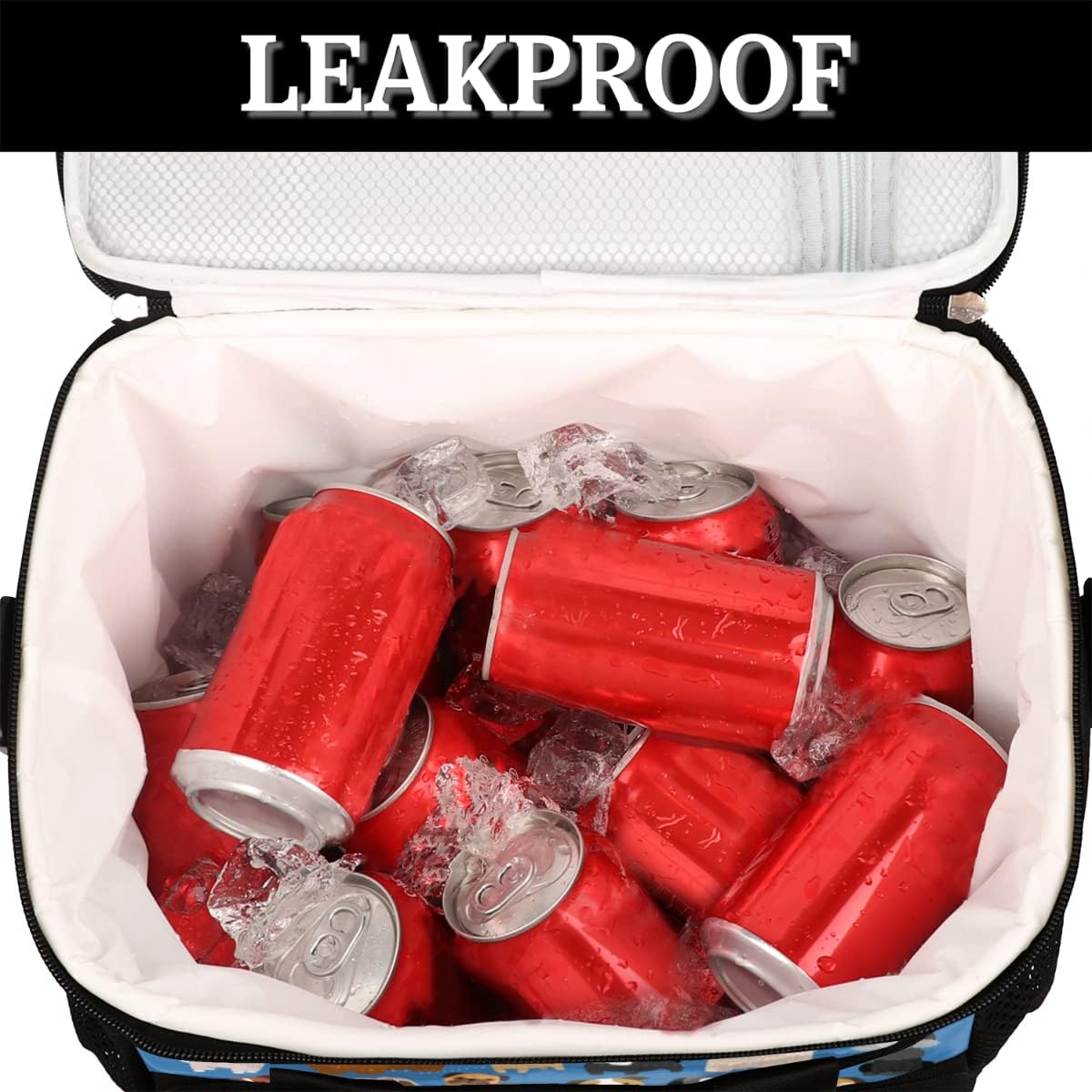 AUUXVA Insulated Cooler Lunch Bag Cute Dog Animal Paw Print Lunch Box Leakproof Large Tote Bag Reusable for Women Men Picnic Travel (15L) - Image 6