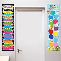Vista 5 de Tabla de pósteres de feliz cumpleaños, decoración de tablón de anuncios de cumpleaños, recortes para calendarios, tablones de anuncios, aulas
