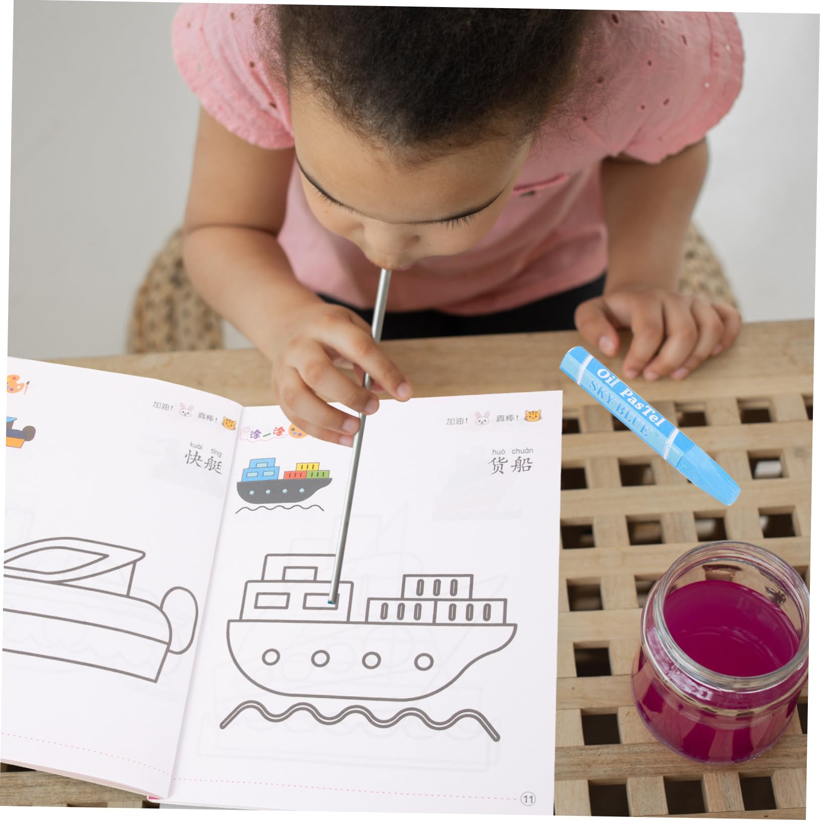 Libro Colorare Per Ragazzo Pastelli Cera Motivi Cartoni Animati Materiale Sicuro e Spessore Come Regalo Educativo