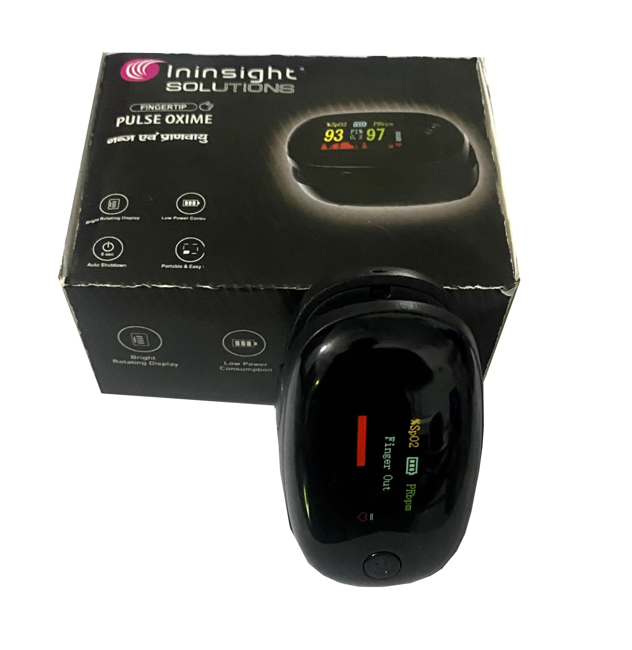 Pulse Oximeter Fingertip, Blood Oxygen Saturation Monitor Fingertip, Blood Oxygen Meter Finger Oximeter Finger with Pulse, O2 Monitor Finger for Oxygen- 12 Month Warranty - Image 5 thumbnail
