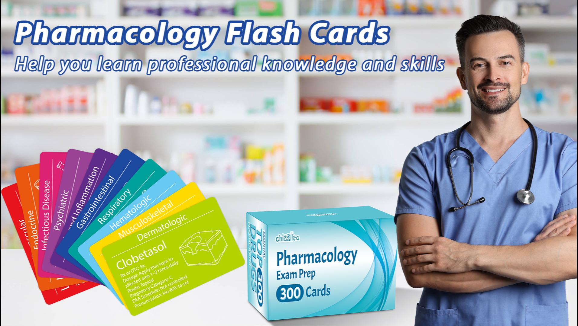 Amazon.com: gisgfim 300 Pharmacology Drugs Flash Cards Nursing