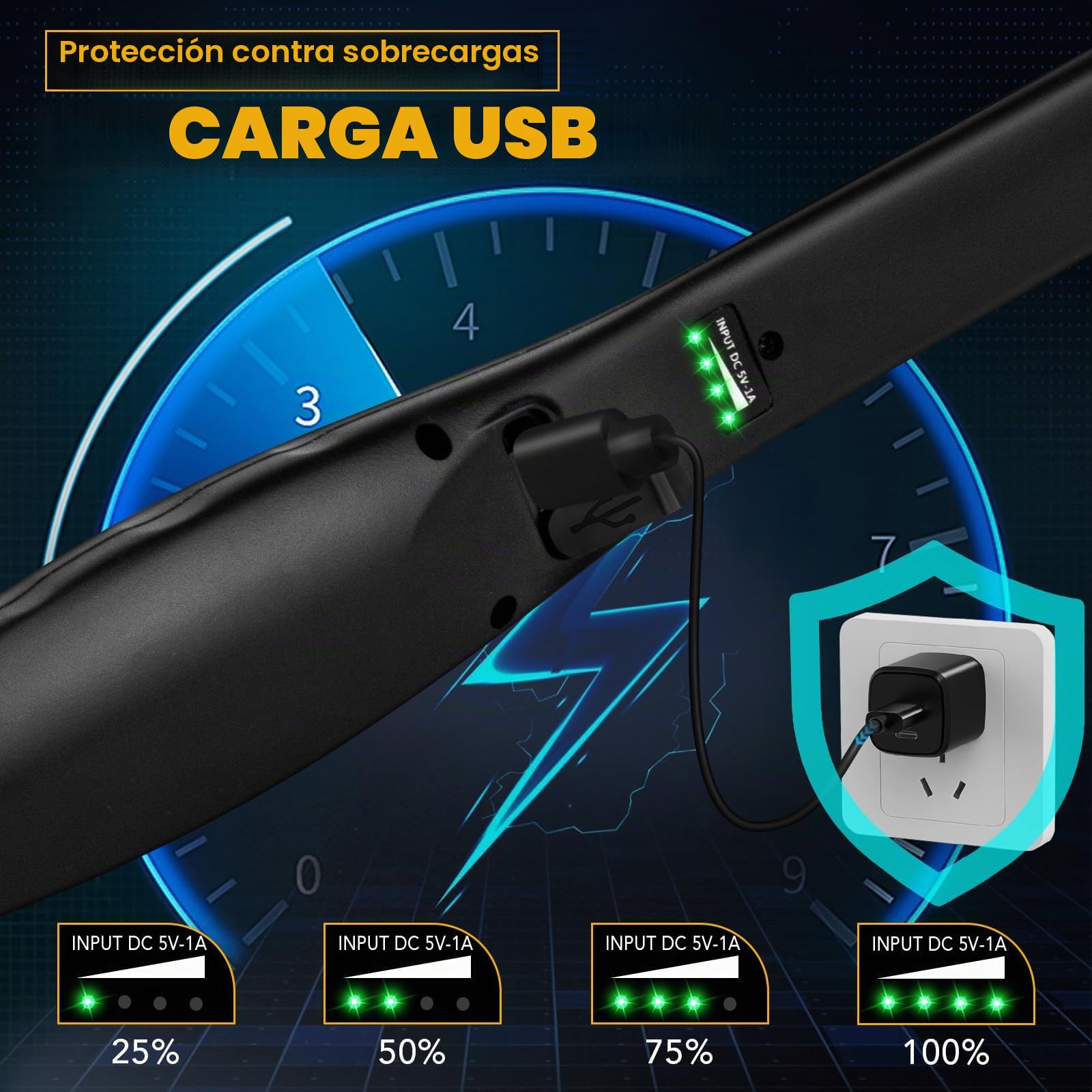 Lámpara de trabajo LED linterna de taller, lámpara de inspección COB recargable con lámpara de trabajo magnética para reparación de coches, taller, camping, iluminación de emergencia (3 unidades)