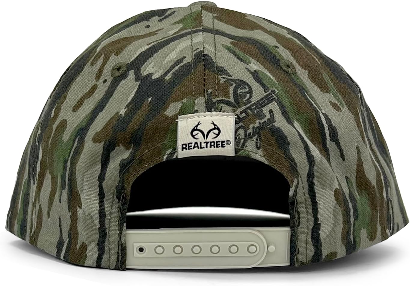 Realtree Camo Rope Hat – Vintage Flat Brim, Adjustable Snapback, Lightweight Outdoor Cap for Hunting, Fishing, and Boating