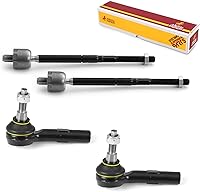 Vista 11 de Metrix Premium Chassis Parts - Kit de 4 piezas de extremos de barra de acoplamiento frontal exterior e interior compatible con Nissan Pathfinder