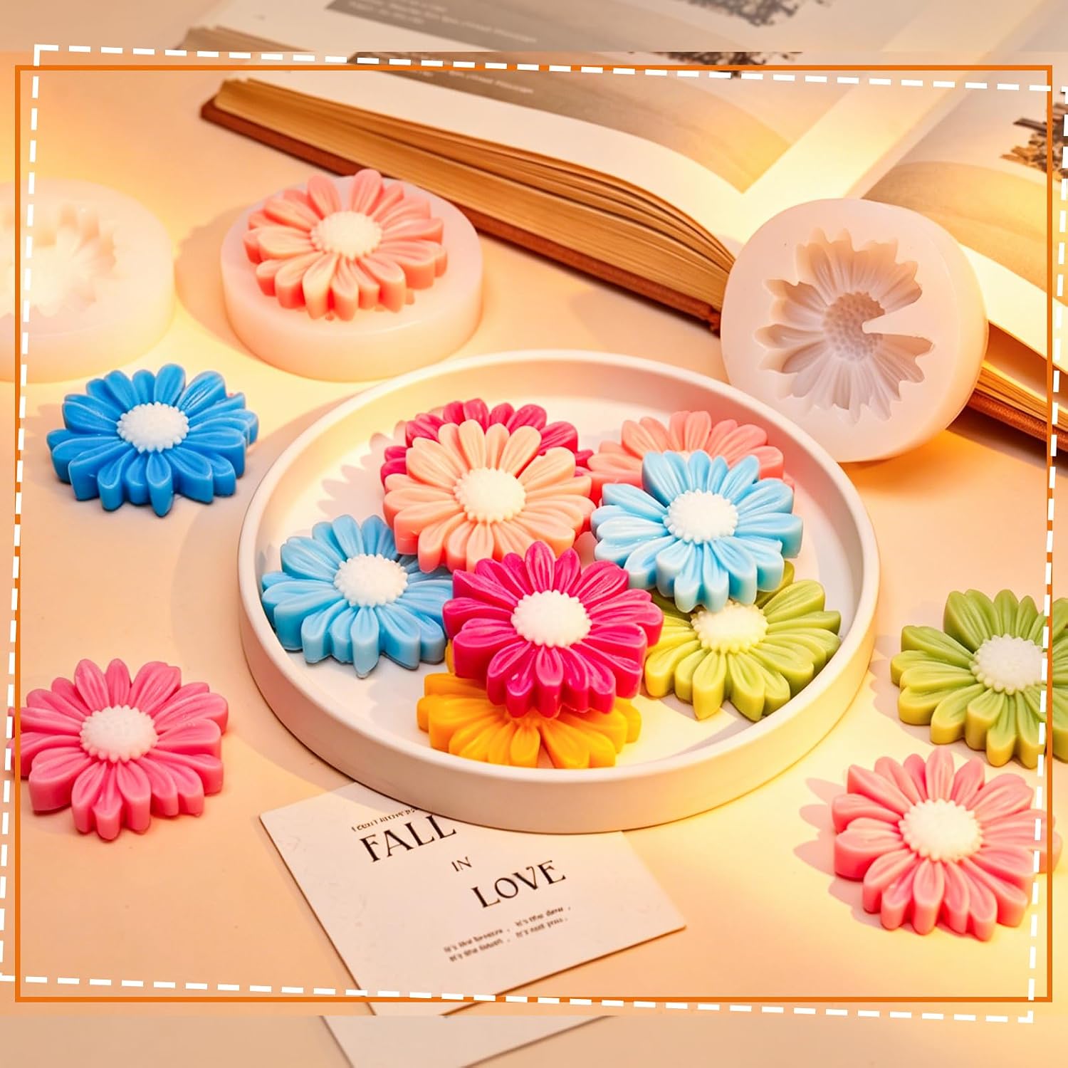 KDW Daisy Candle Making Kit,DIY Soy Wax Bridesmaid Gift Set Replenishment