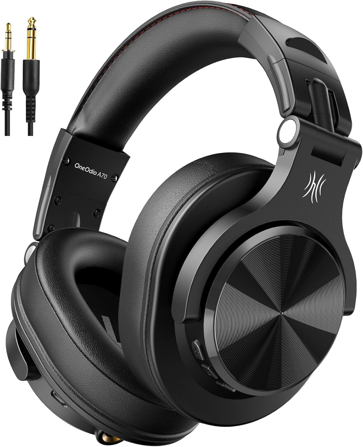 OneOdio A70 Bluetooth Over Ear Headphones, Wireless Headphones w/ 72H Playtime, Hi-Res, 3.5mm/6.35mm Wired Audio Jack for Studio Monitor & Mixing DJ E-Guitar AMP, Computer Laptop PC Tablet (Black)-picture-18