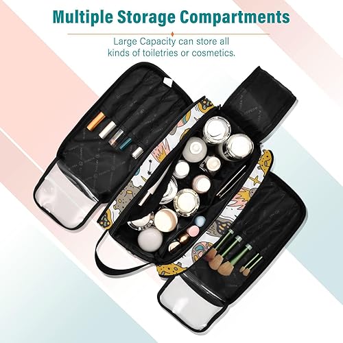 Miniatura 4 de Wudan Space Planets Makeup Bag Extra Large Large Cosmetic Bag for Make Up 11 x 7 Inches