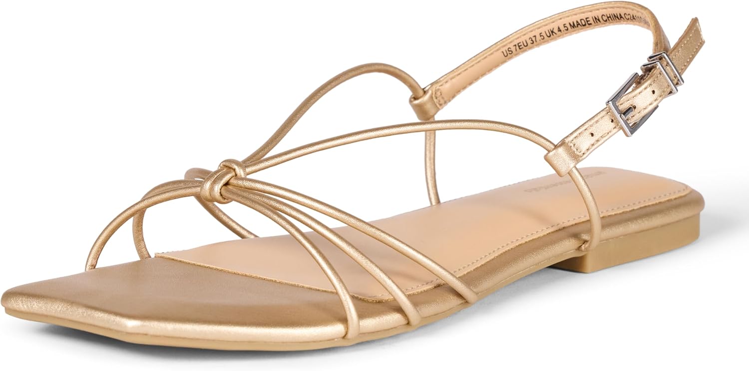 Amazon Essentials Women’s Strappy Flat Sandals