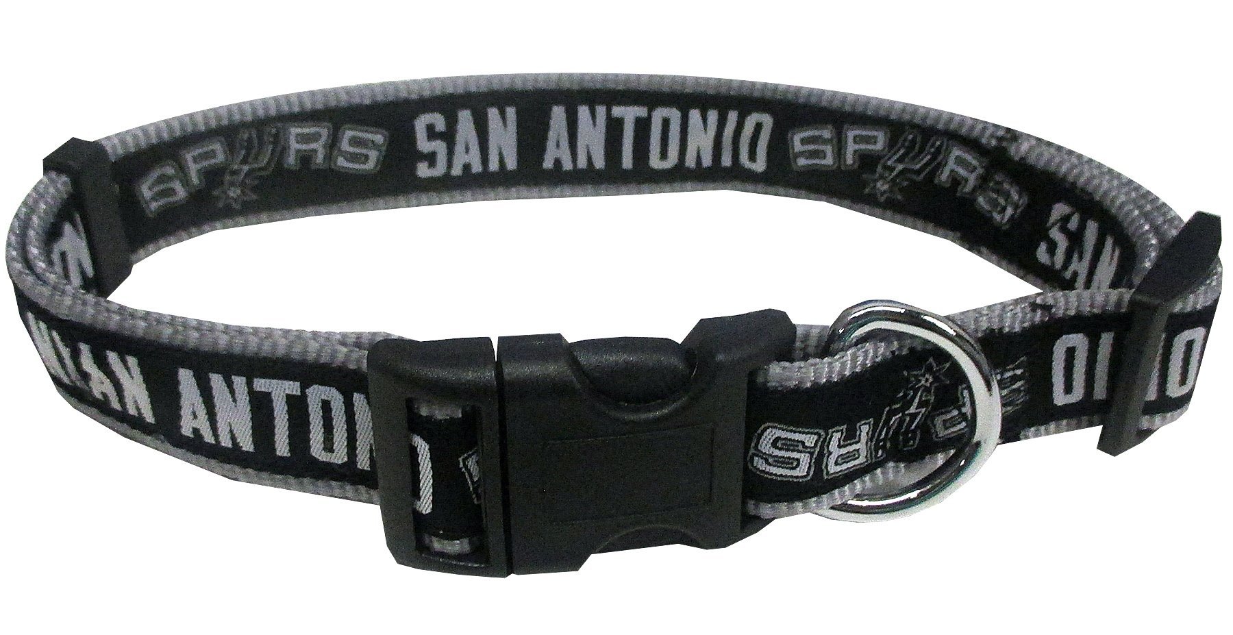 Pets First NBA SAN Antonio Spurs Dog Collar, Size Medium. Best Pet Collar for All Sports Fans