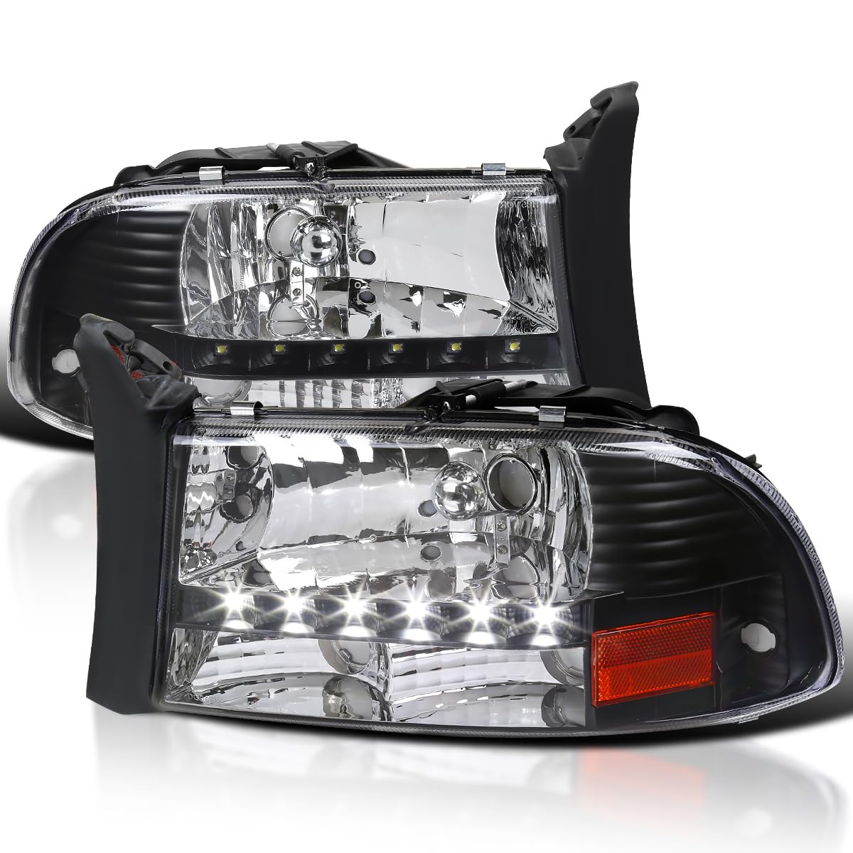 Spec-D Tuning 2LH-DAK97JM-RS Black Headlight (With Led)