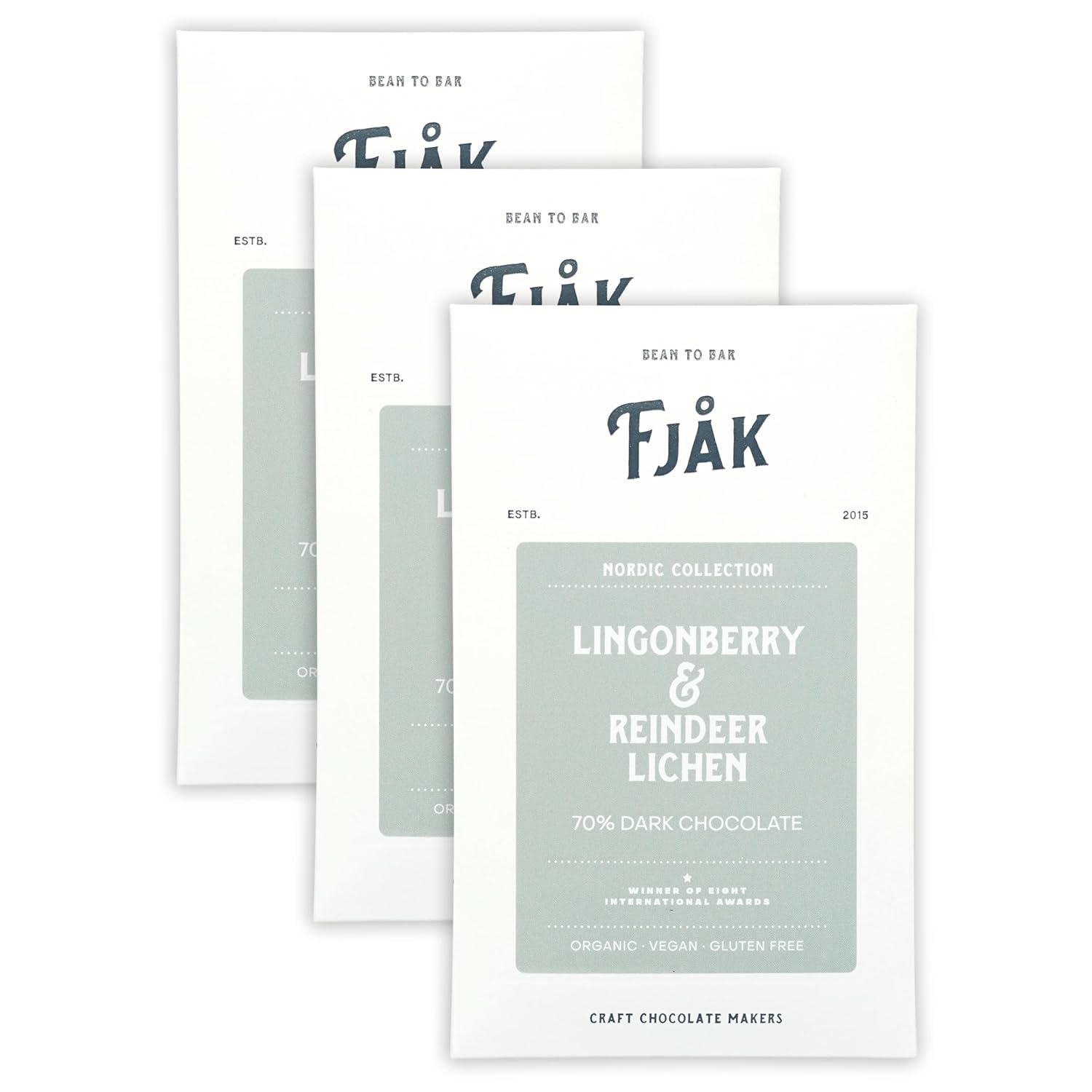 Fjak - Nordic Collection - Norwegian Chocolate Bundles (Brown Cheese Milk Chocolate 45%, 3 Pack)