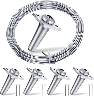 Chumia 5 Pcs Anchor Vise 9 Gauge Wire for Tightening 8-11 Gauge Grape Trellis with Screws Galvanized Solid Wire Build Trellises, Vineyards, Fences and Arbors