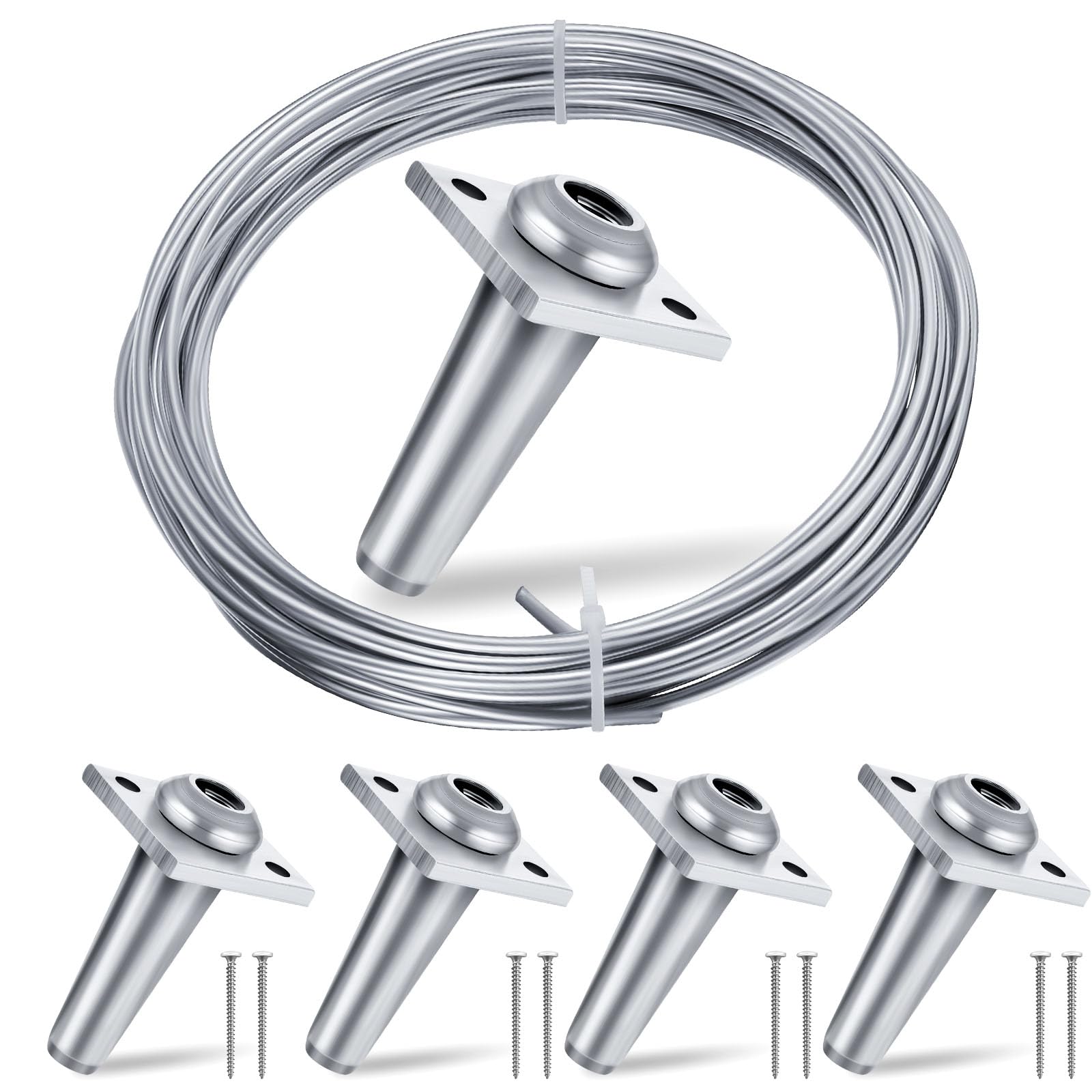Ancla Vise Grape Enrejado Alambre de Metal Largo Alambre de Metal 4 Piezas Alambre de Aluminio Enrejado Vice Hardware Flexible Metal Rebordear Alambre para Construir Enrejado, Viñedos, Vallas