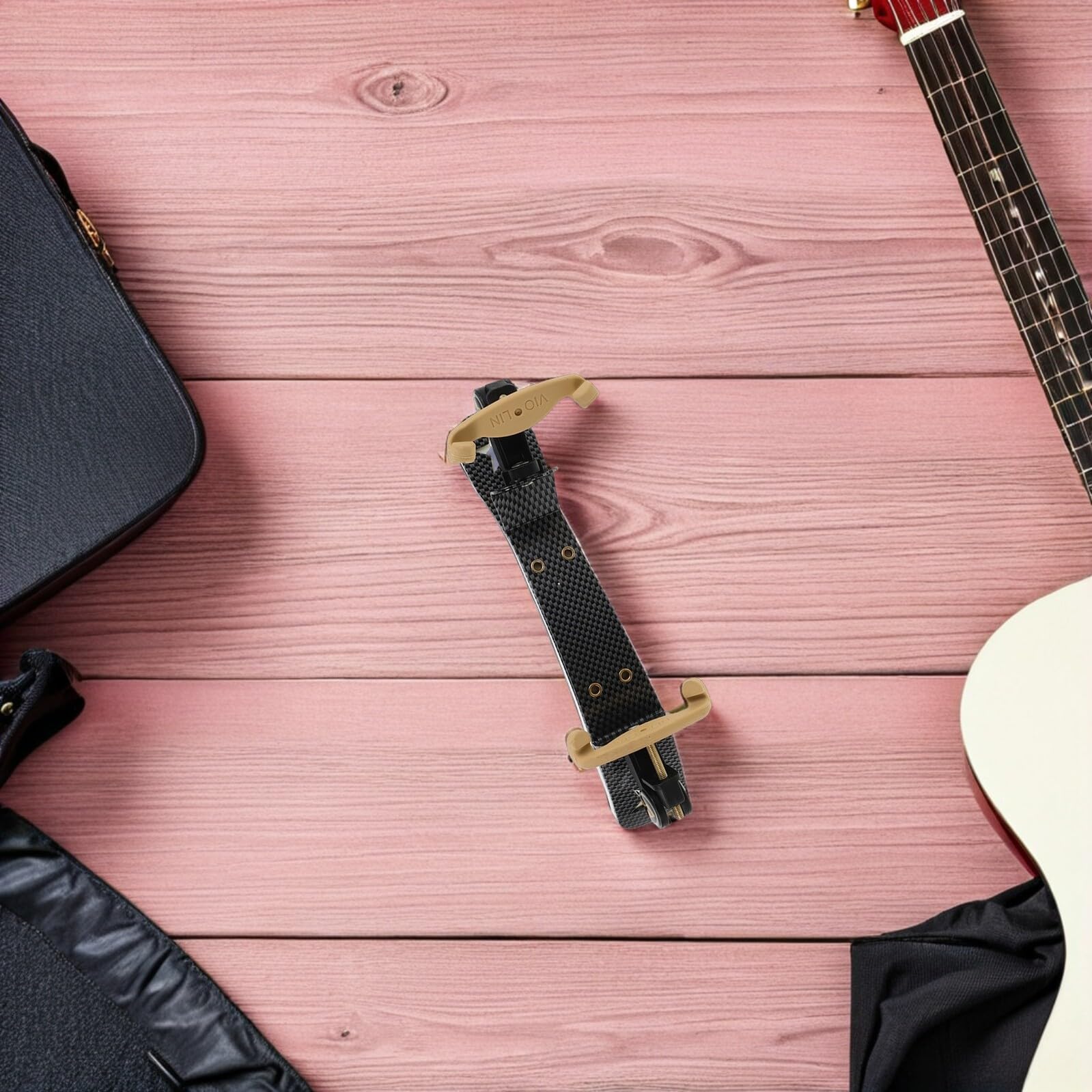 Poggiaspalla Ergonomico per Violino 3/4-4/4 in Lega di Alluminio Leggero Supporto Regolabile e Cuscinetto in Schiuma Antiscivolo per Musicisti Principianti e Professionisti