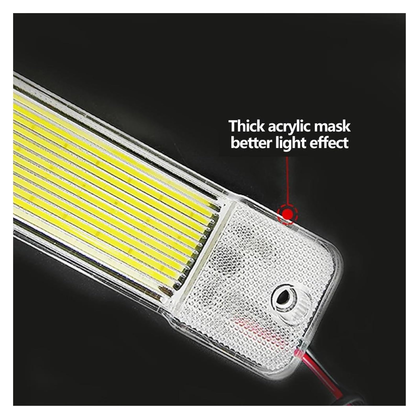 Fendinebbia 84 LED 10W Barra Luminosa Per Interni Auto Tubo Luminoso Bianco Con Interruttore Per Furgone Camion CAMPER Per Camper Barca Plafoniera Interna