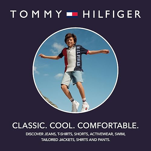 Miniatura 2 de Tommy Hilfiger Camisa tejida de manga larga con botones para niños, ligera y transpirable