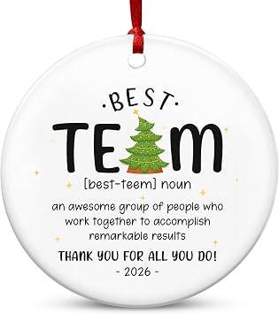 TEEZWONDER Team Gifts for Employees Coworkers - Christmas Ornaments 2026