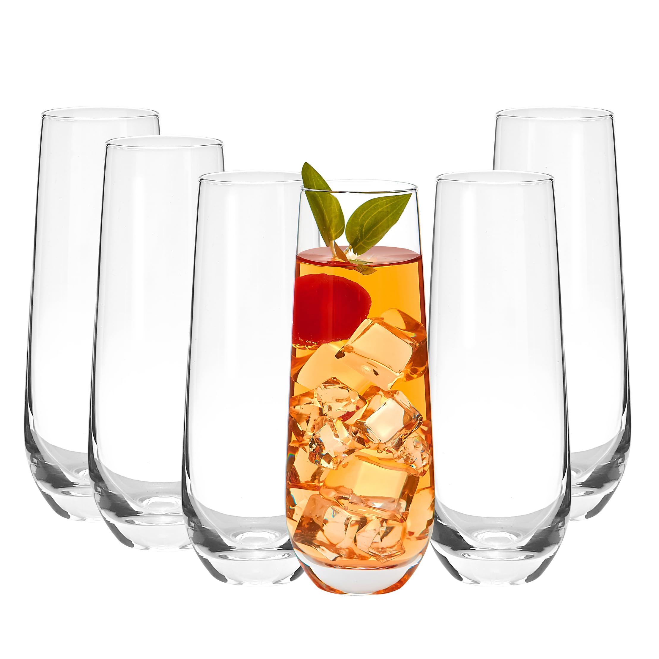 Juego de 6 vasos de agua para beber jugo, cristalería de cristal, vaso de cocina, base de cerveza para vino, cócteles, bebidas