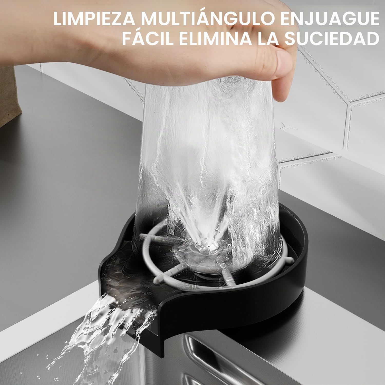 Fregadero Cocina 70 x 45 cm,STANEW Fregadero Acero Inoxidable, Fregadero de Repuesto y Tabla de Cortar y Lavadora de Copas de Alta Presión y Dispensador de Jabón
