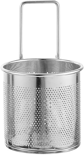 BESTonZON Colador de pasta para hervir, pantalla de malla metálica, cesta de colador de metal, inserto de pasta de acero inoxidable, olla caliente,