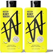 W By Jake Paul Body Wash for Men, Odor Fighting, Deep Cleaning Shower Gel, Hydrating Mens Bodywash, Original Scent, 2 Pack, 18 fl oz