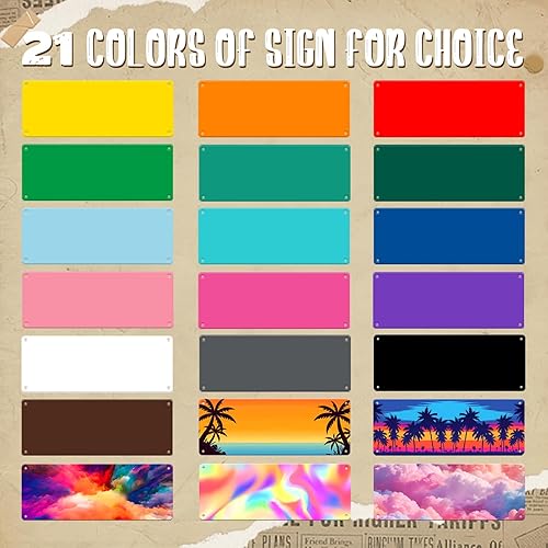 Miniatura 2 de Letreros personalizados de metal para exteriores e interiores, 4 x 16 pulgadas, letrero de calle personalizado para decoración de pared del hogar,