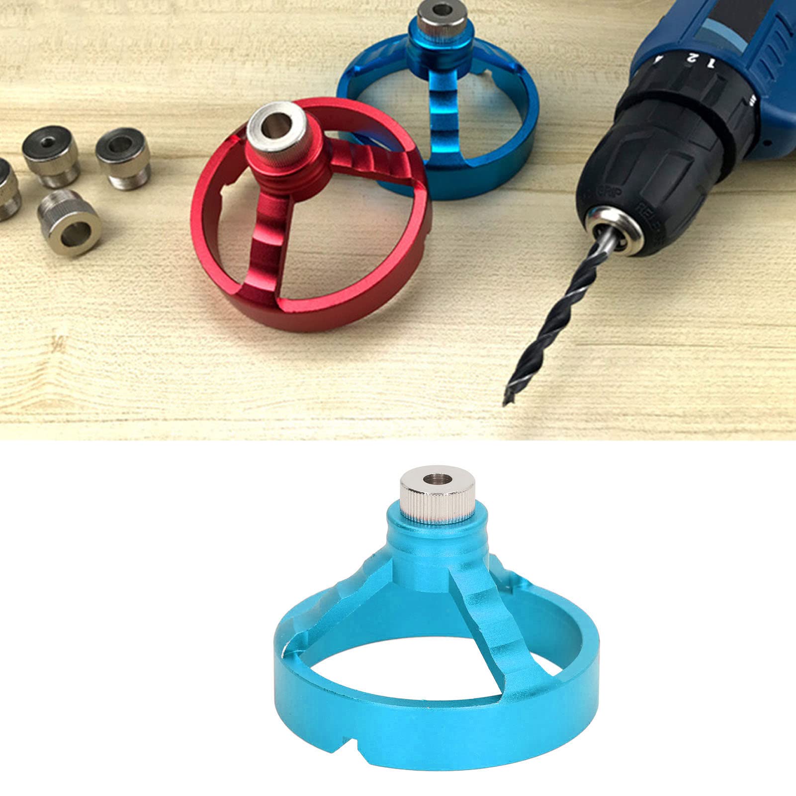 Vertical Drill Guide Fixture, Vertical Hole Punch Locator Woodworking Tool Vertical Drilling Fixture, Hole Punches (Blue)