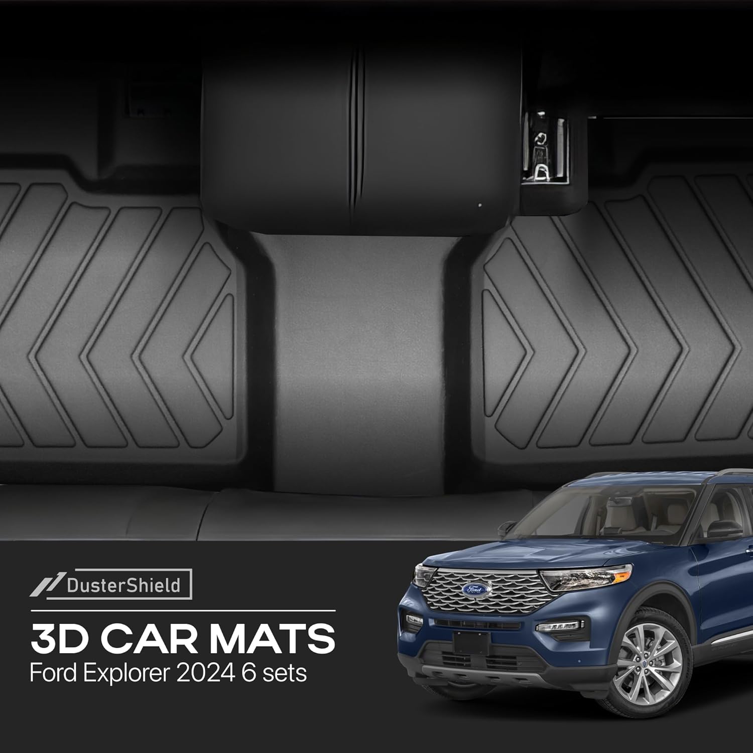 Custom Fit Floor Mats for Dodge Ram 1500 2019–2025 Crew Cab – Heavy Duty 2-Row All-Weather TPE Car Mats Full Set, Waterproof, Odorless, Non-Slip, Easy to Clean, Durable Automotive Floor Liners