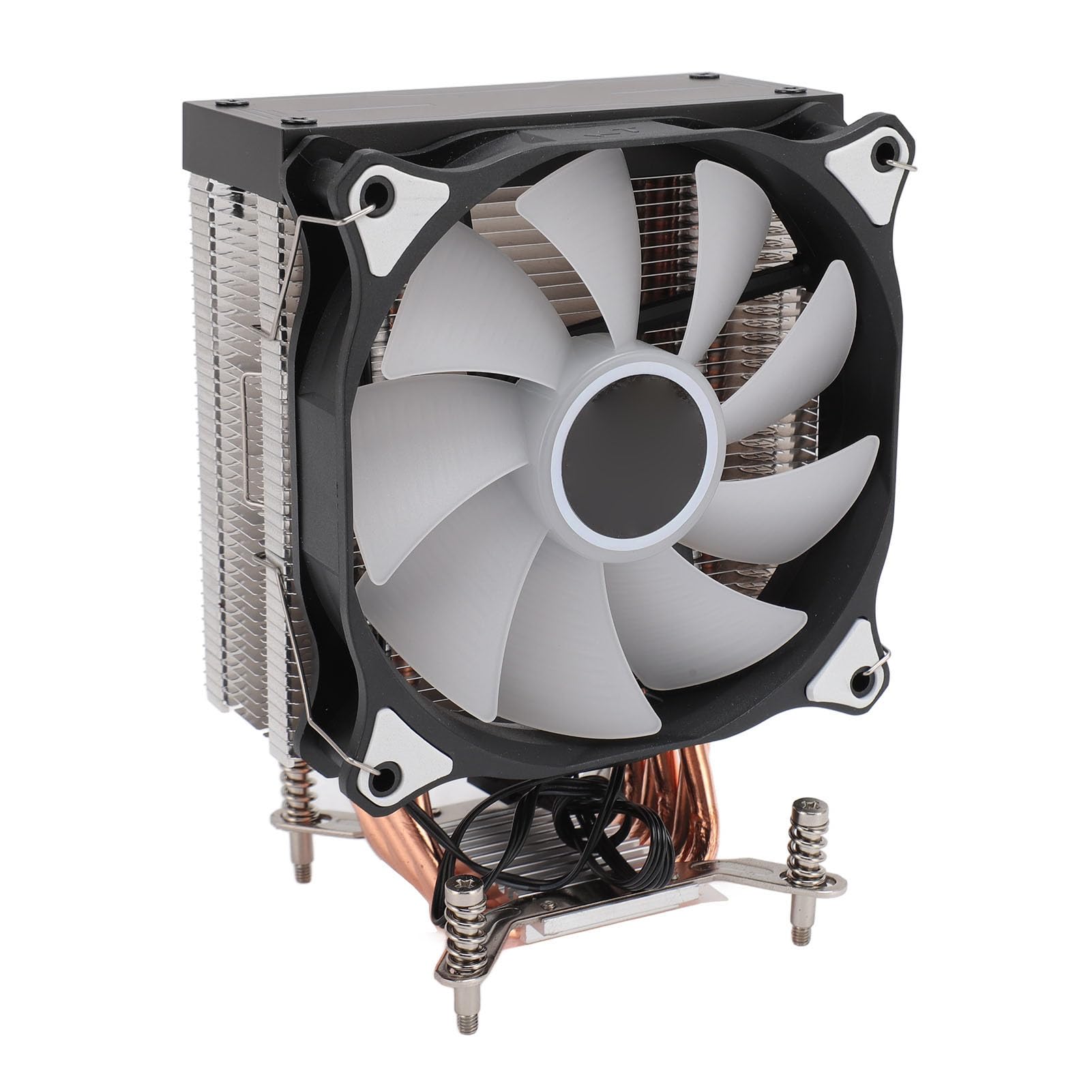 Ventola di raffreddamento CPU 4,72 pollici 6 di calore Raffreddatore d'aria silenzioso da 120 mm 1500 giri/min Cuscinetto idraulico Luce colorata per computer desktop 2011