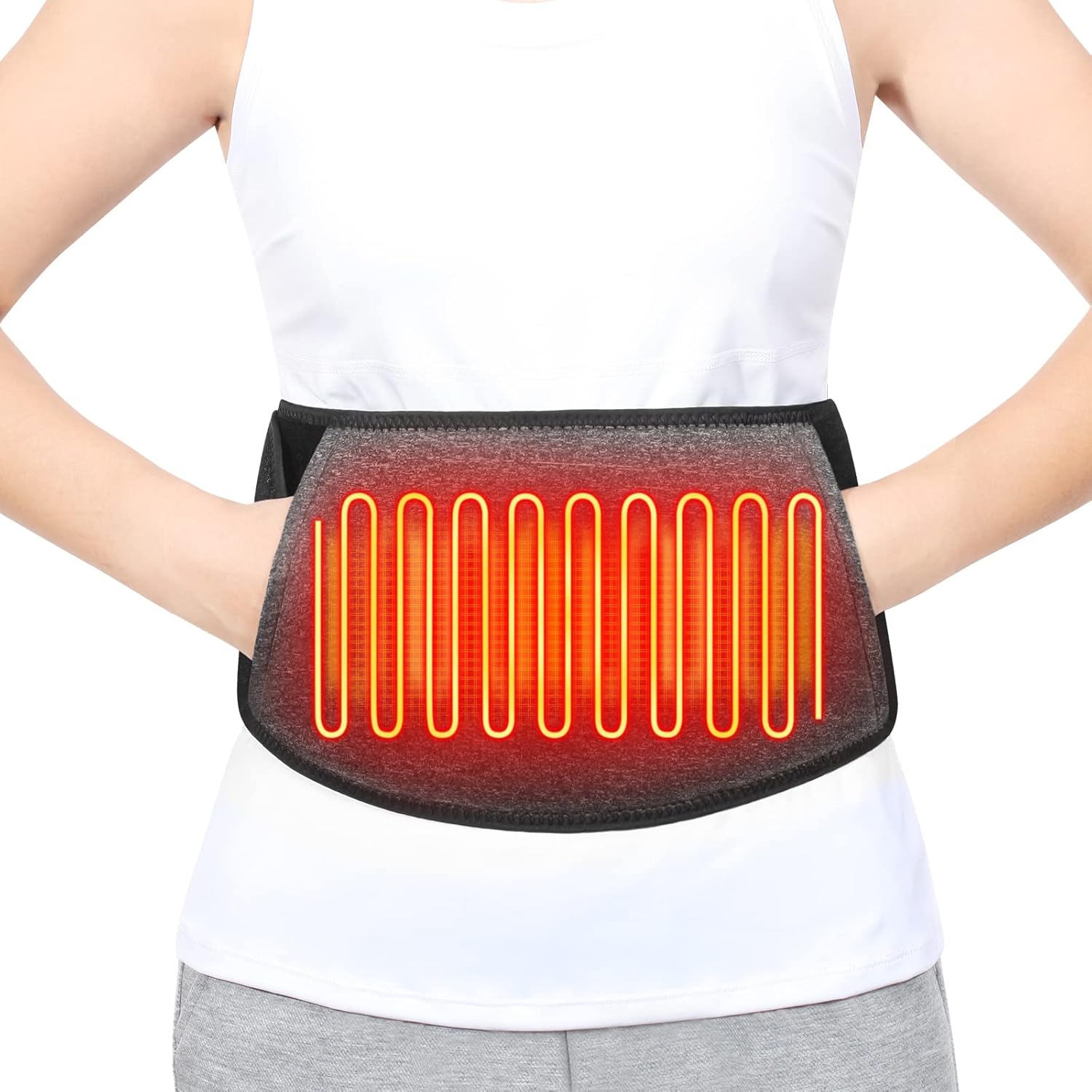 Heated Waist Belt, Cordless Heating Pad for Lower Back and Belly, Rechargeable Battery Powered - Image 6