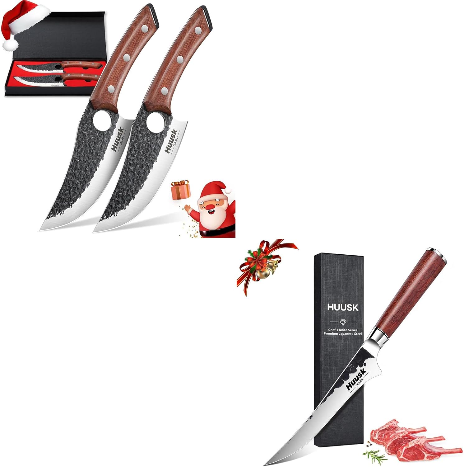 Huusk Viking Knife Set of 2 with 6" Boning Knife