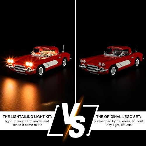 Miniatura 9 de LIGHTAILING Kit de iluminación LED para Lego- 10321 Corvette 1961 modelo de bloques de construcción - Juego de luces LED compatible con el modelo