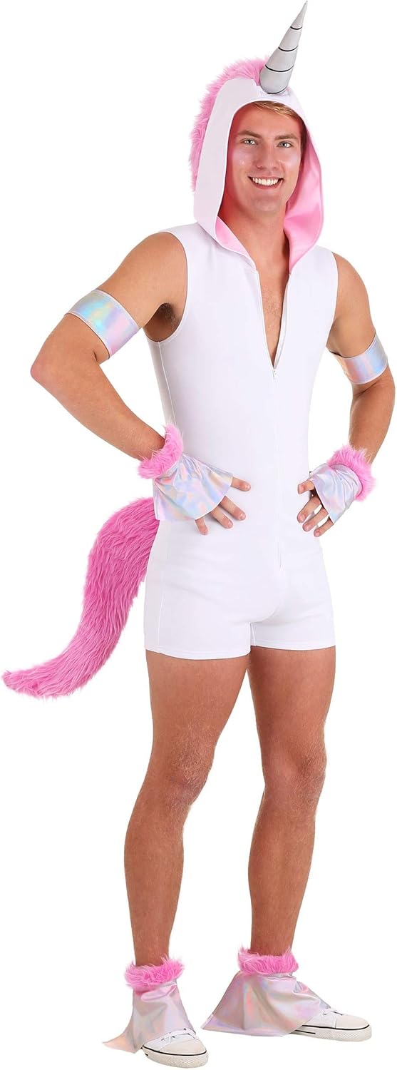 Amazon.com: Men's Unicorn Halloween Costume, Alluring White Magical ...