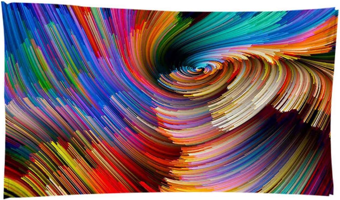 Mikrofaser Strandtuch XXL 150 X 200 cm Ultraleicht, Schnell Trocknendes Sandfest Handtuch, Saugfähiges Stranddecke, Weich Und Pflegeleicht Badetuch Für Fitness, Reise, Yoga, Bunter Wirbel -0S3B