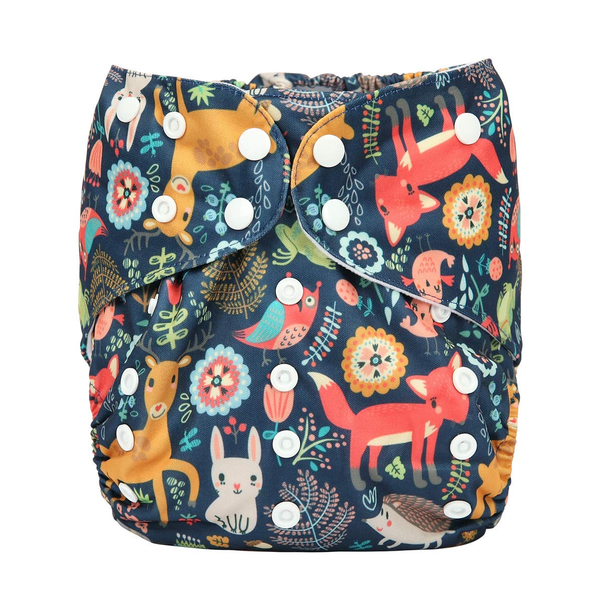 2 to 7 Years Old Junior Big Cloth Diaper Nappy Pocket Reusable Baby Kids Toddler (Fox Owl Animal)