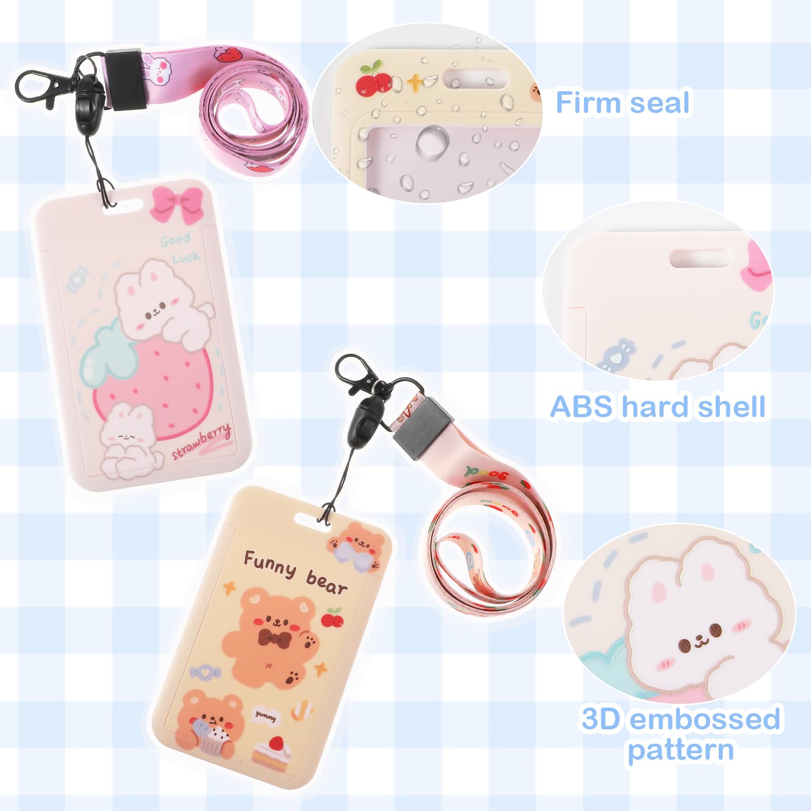 Mabor 2Pcs Photocard Holder, ID Badge Holder with Long Lanyard - Image 3