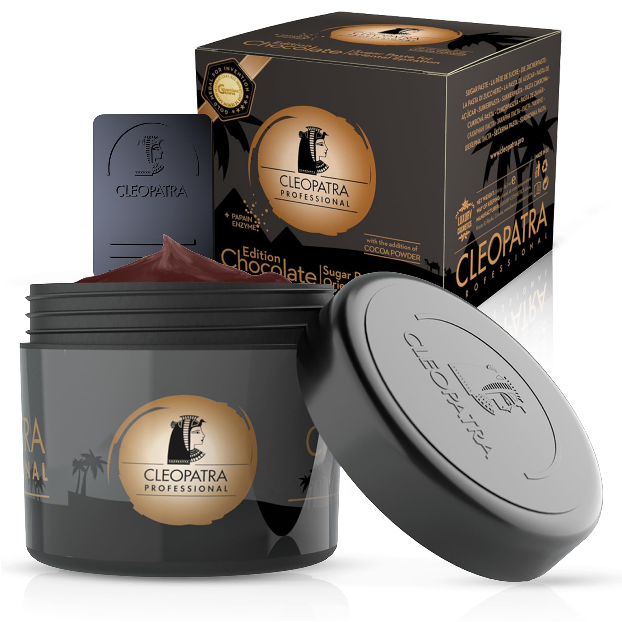 Cleopatra Strong-Epil Zuckerpaste zur Haarentfernung 700 g – Natürliche Sugaring-Paste mit Papain-Enzym und Schokoladenextrakt – Für Körper, Gesicht und Intimbereich – Für Frauen und Männer