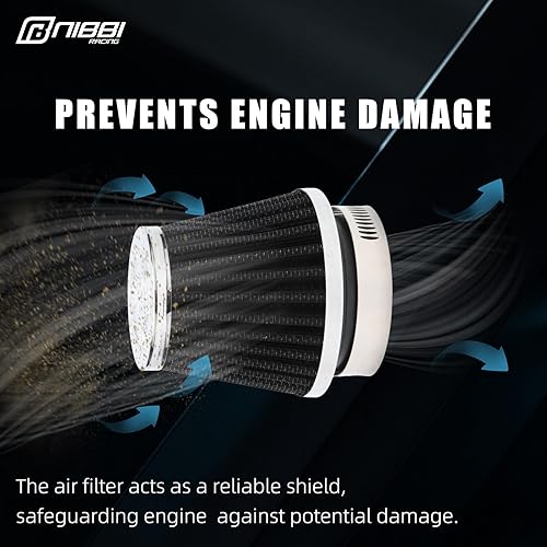 Miniatura 3 de NIBBI Filtro de aire de 1.654 pulgadas, limpiador de carburador de motocross de alto rendimiento para Pit Bike ATV Dirt Bike Mini Bike HONDA YAMAHA