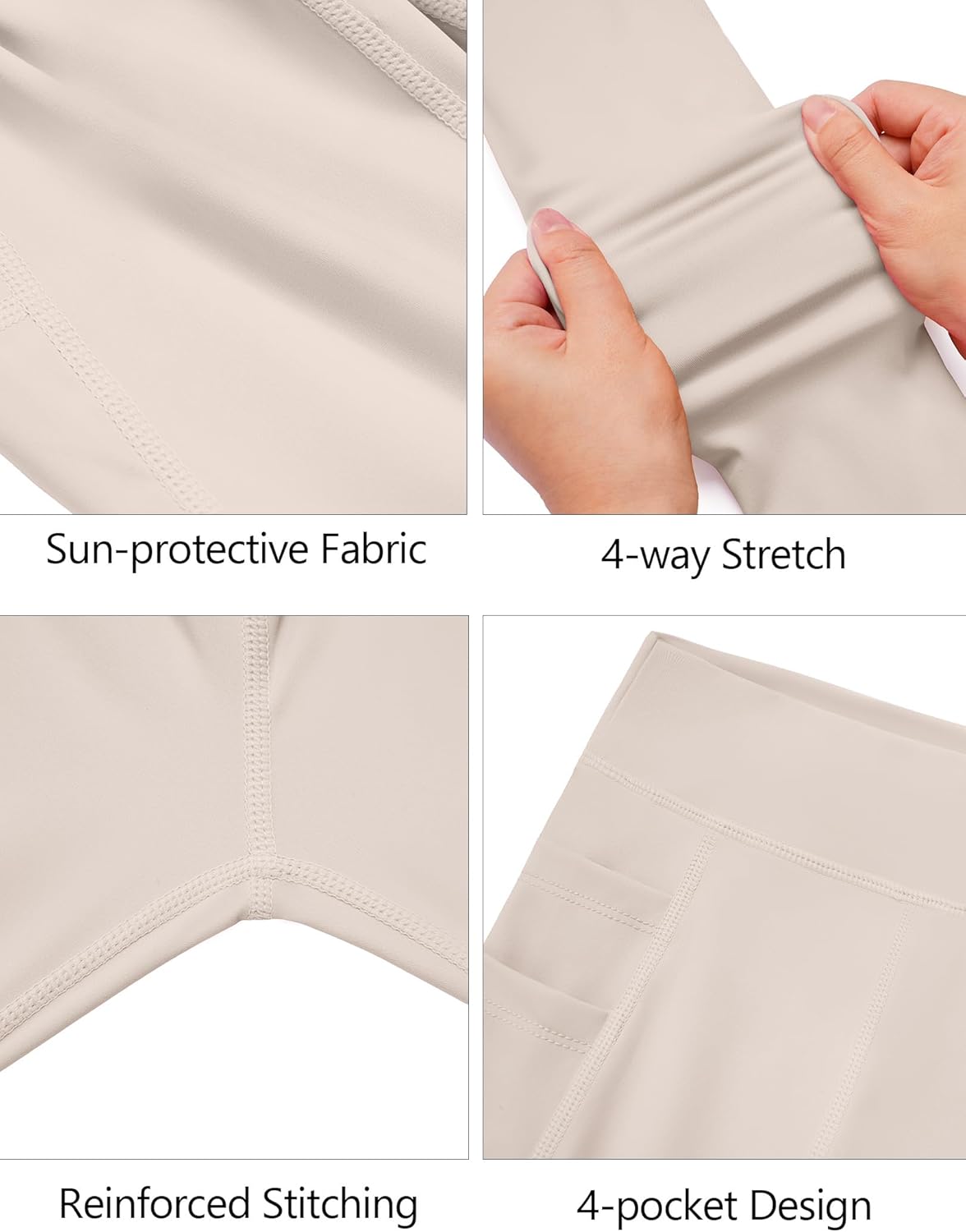 Zaclotre Girls Athletic Leggings with 4 Pockets High Waist Tights Kids Workout Yoga Pants for Running Dance - Image 4