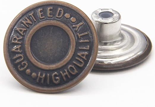 20mm Replacement Jean Buttons 12 Sets Combo Copper Tack Buttons