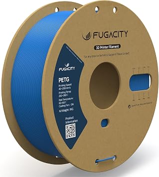Fugacity PETG خيوط 1.75 mm،3 D خيوط الطابعة 1 KG بكرة NW 2.2 lbs، دقة الأبعاد +/- 0.02 mm، تأثير الطباعة المحسن يناسب معظم طابعات FDM 3 D