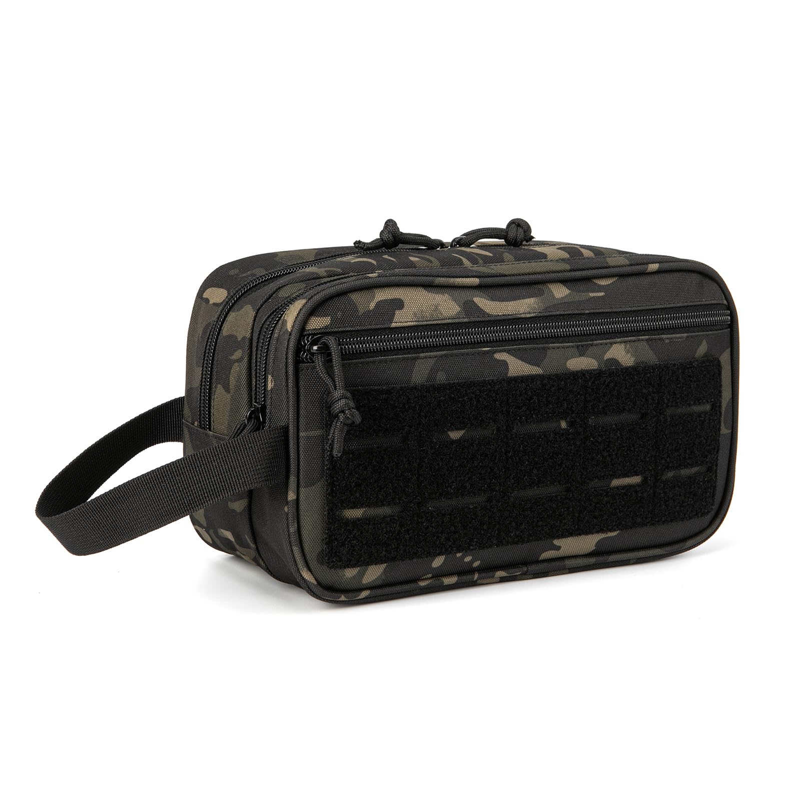 Tactical Toiletry Bag For Men Hygiene Bag EDC Military Tool Molle Pouches Small Dopp Kit Mens Shaving Kit Travel shower Bags Black Camo