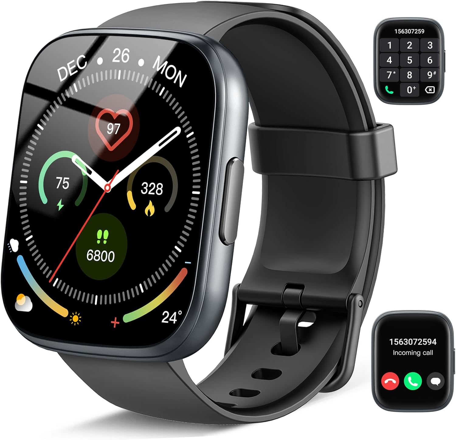 Smart Watch for Men Women, 1.95″ HD Touch Fitness Watch with Make/Answer Call, IP68 Waterproof Smart Watch with 110+Sports, Step Counter, Heart Rate Sleep Monitor, Step Tracker Watch for Android/iOS Smart Watch for Men Women, 1.95″ HD Touch Fitness Watch with Make/Answer Call, IP68 Waterproof Smart Watch with 110+Sports, Step Counter, Heart Rate Sleep Monitor, Step Tracker Watch for Android/iOS