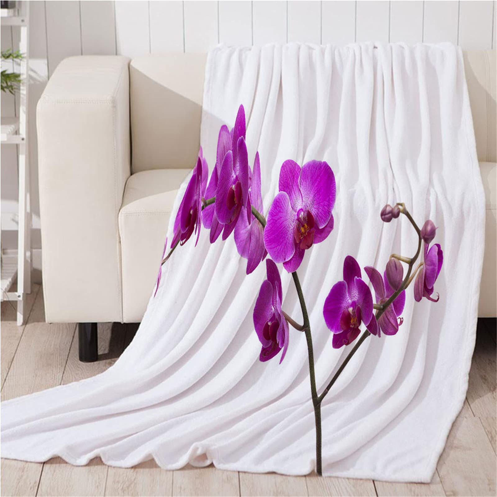 Chickwin Stile Semplice Coperta di Flanella, Tinta Unita Coperte Calda Coperta Divano Microfibra Morbida e Confortevole Coperta Letto per Letto Singolo Matrimoniale (150x200cm,Grigio
