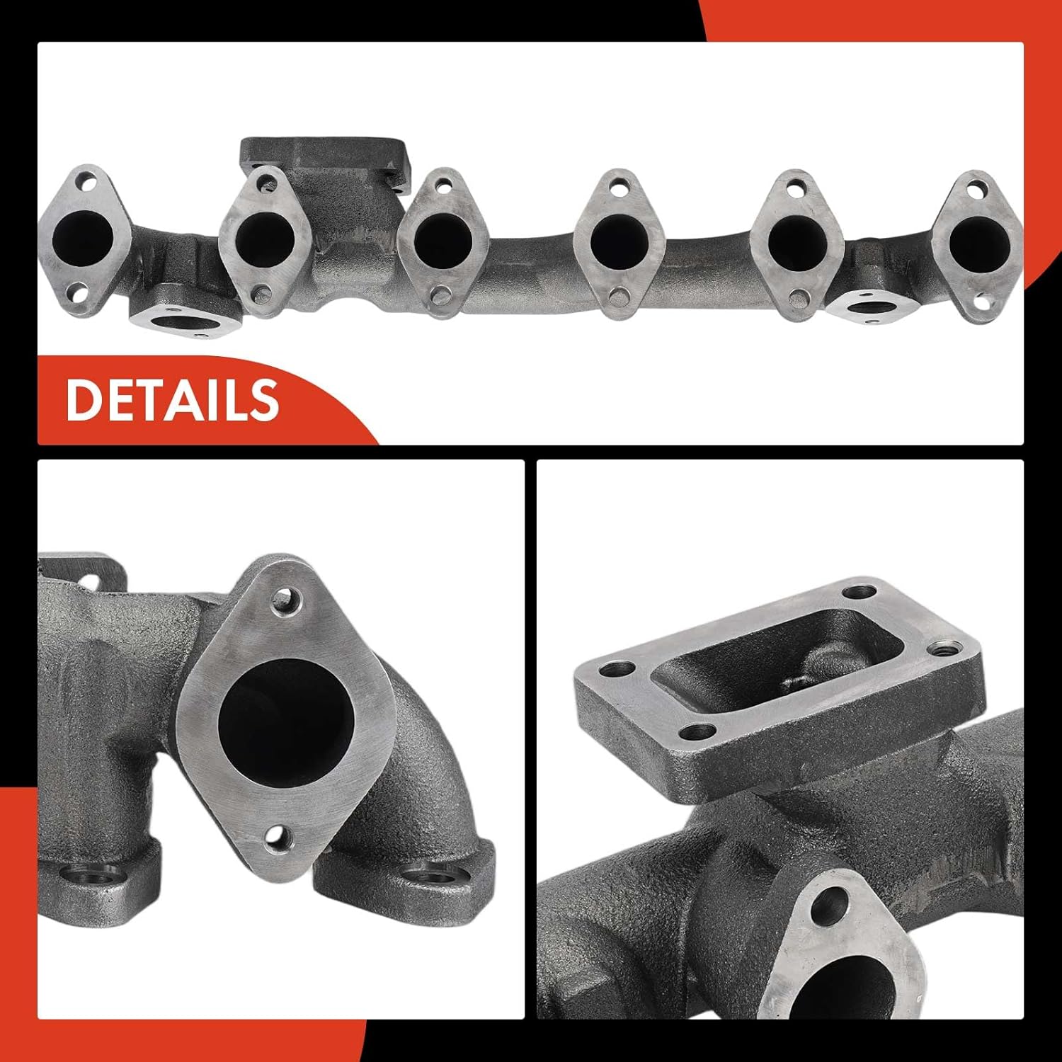 A-Premium L6 6.7L Exhaust Manifold Kits W/Studs, Flange Gasket, Cooler Gasket, Manifold Gaskets, Bolts & Nuts Compatible with Ram 2500 2011/2013-2019, 3500 2011-2018 & Dodge Ram 2500 3500