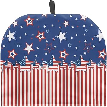 Patriotic American Flag Tea Pot Cozy for Teapot Insulated Teapot Cozies Kettle Quilt Dust Cover Keeping Warm Home Kitchen Tea Party Decorative for July 4th Independence Day