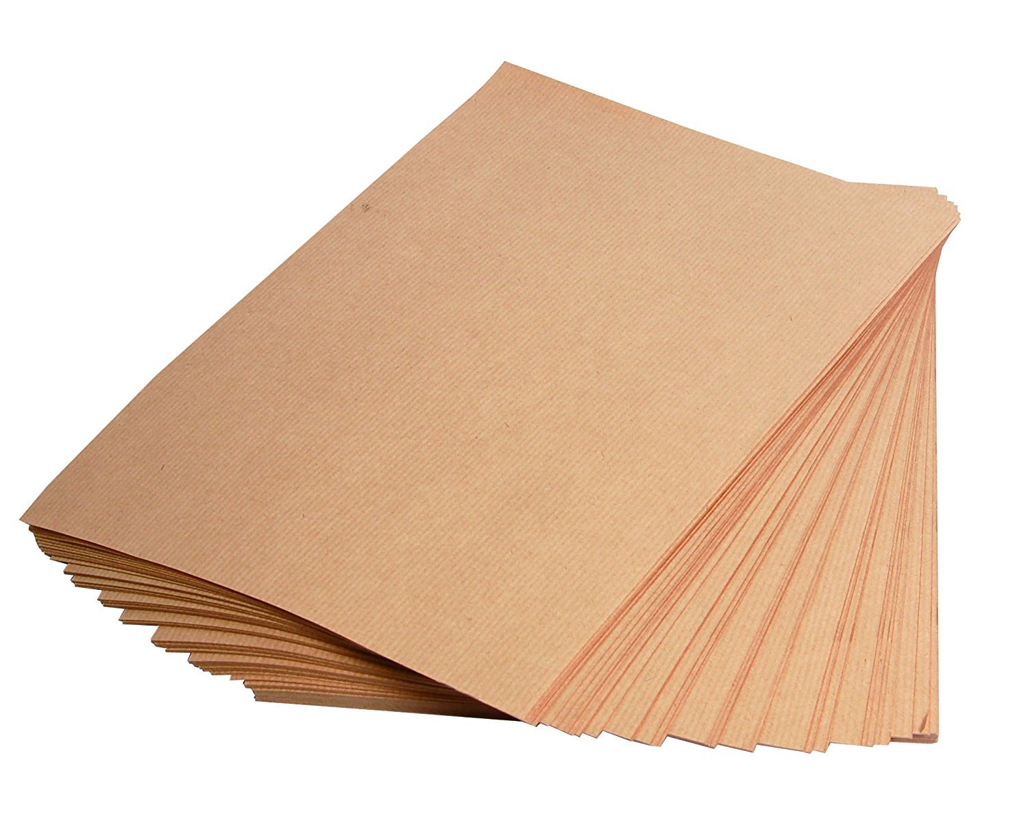 Clairefontaine - Ref 975014C - Kraft Paper (25 Sheets) - A3 (420 x 297mm) Sized - Natural Brown, Smooth Side & Ribbed Side, 275gsm Paper, Acid Free, pH Neutral