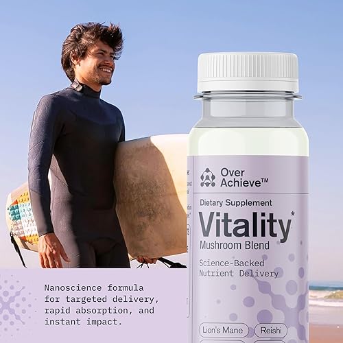 Miniatura 4 de Bebida de suplemento de hongos, mezcla de vitalidad de acción rápida, Cordyceps, Reishi, Chaga, melena de león, Ashwaganda, para adultos, sabor a